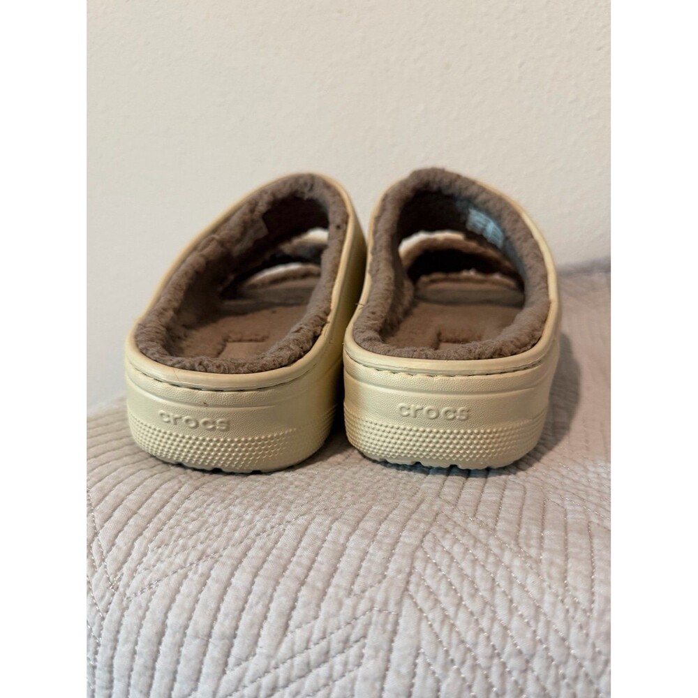 Crocs Classic Cozzzy Slide Sandals in Mushroom/Bone Women’s 11, Men’s 9 - Picture 6 of 12